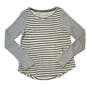 Lou & Grey Striped Terry Long Sleeve Top XS